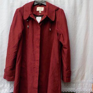 NWT Appleseed's Microsuede Coat w/ Liner & Hood - Port Wine Color - SZ M